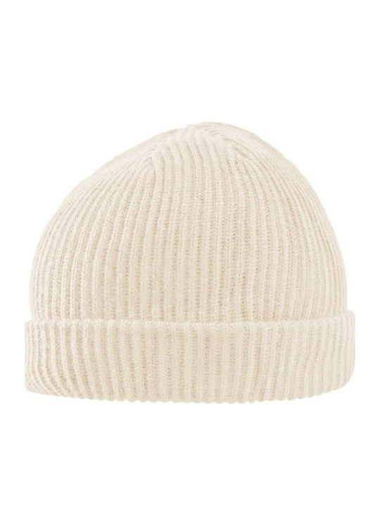 Beanie Unisex Σκούφος Πλεκτός σε Μπεζ χρώμα