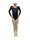 Κορμάκι Μακρυμανικό Μεταλιζέ Go Dance 9922 Black