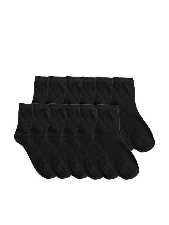 Ansin Men's Socks Black 12Pack