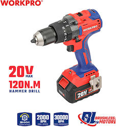 WorkPro WP390017 Κρουστικό Δραπανοκατσάβιδο 20V Solo