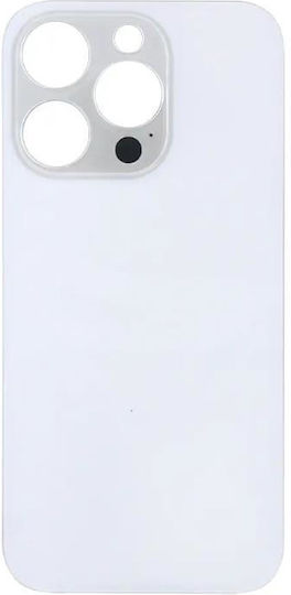 Apple iPhone 14 Pro Capac Baterie Versiune Cu Orificiu Mare Alb Logo Oem