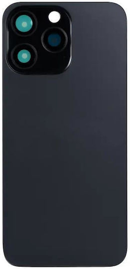 Apple Iphone 15 Pro Max Batteriedeckel Mit Großem Loch + Linse + Magsafe Schwarz Titanium Oem Logo
