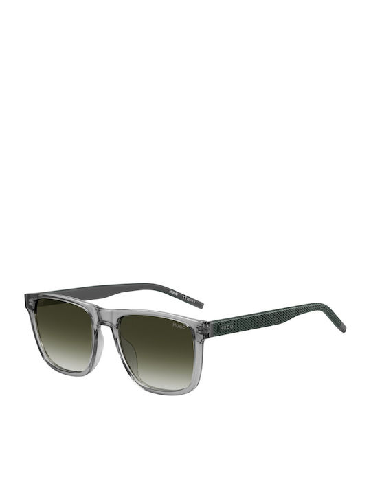 Boss Unisex Sunglasses with Grey Horn-Rimmed Fr...