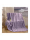 Κουβέρτα Fleece Υπέρδιπλη 220x240εκ. Λιλά