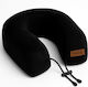 Orthopedic Travel Pillow Memory Foam Black 28x30x11cm