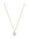 Atofio Kosmima Necklace from Gold 9 K with Zircon