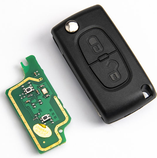 Telecomandă Cheie Auto Electronică Peugeot 307 207 206 Partner Expert Hu83 433mhz