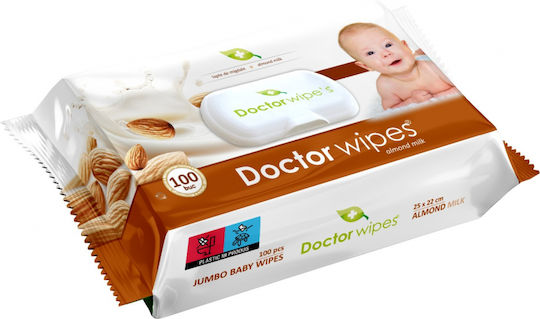 Doctor Wipes Μωρομάντηλα χωρίς Οινόπνευμα & Parabens 100τμχ