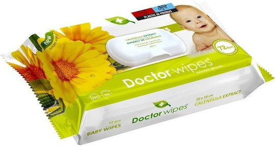 Doctor Wipes Μωρομάντηλα χωρίς Οινόπνευμα & Parabens 72τμχ