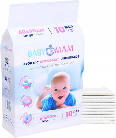 BabyMam Disposable Waterproof Changing Pads 60x90cm. 10pcs