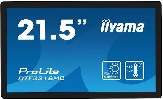 Iiyama OTF2216MC-B1 VA Touch Portable Monitor 21.5" FHD 1920x1080 with Response Time 25ms GTG