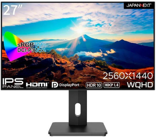 Japannext IPS HDR Monitor 27" QHD 2560x1440 with Response Time 8ms GTG