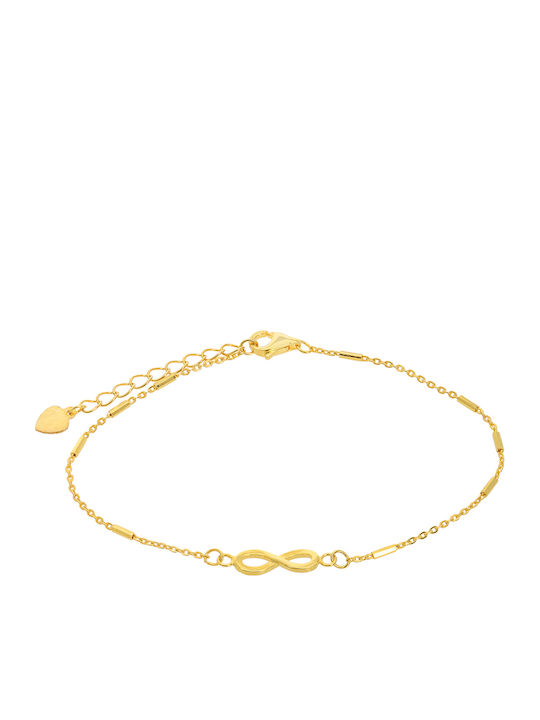Prince Silvero Women's Bracelet with design Infinity made of Silver Gold Plated