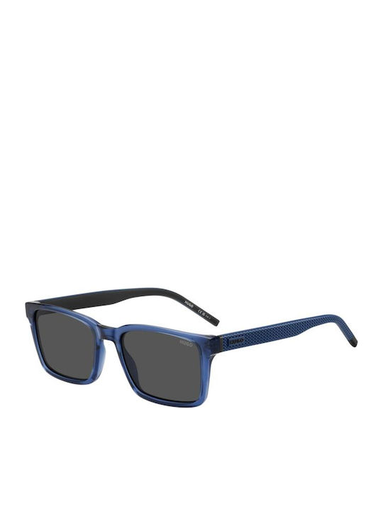Boss Unisex Sunglasses With Blue Horn-Rimmed Fr...