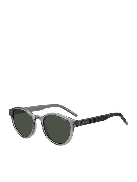 Boss Unisex Sunglasses with Gray Horn-Rimmed Frame and Gray Lenses HG 1390 S KB7 QT