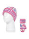 Kids Beanie Set with Gloves Pink