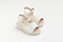 Ever Kid Ecru Baptism Leather Sandals