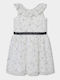 Girls Dress Sleeveless Floral White