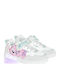 Kids Sneakers with Hoop & Loop Closure White