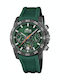 Lotus Watches Men's Watch Battery with Green Rubber Strap