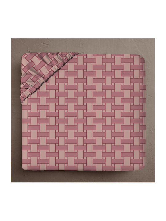 Isadore Lorraine Sheet Double with Elastic 140x200+30cm. Dusty Rose