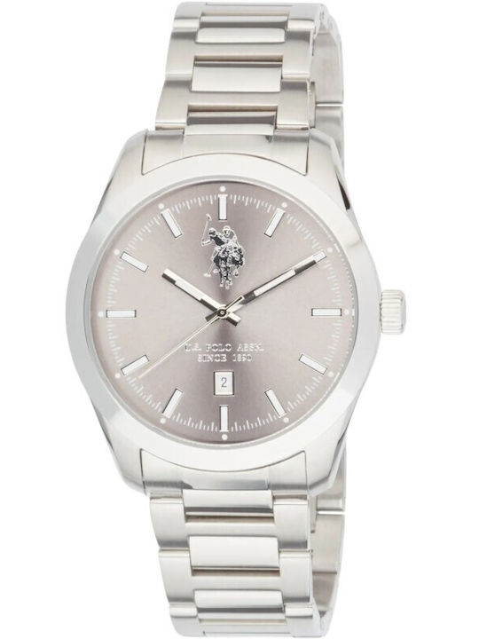 U.S. Polo Assn. Men's Watch Battery with Silver...
