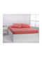 Silk Fashion Σεντόνι Ημίδιπλο με Λάστιχο 125x200εκ. Coral Almond