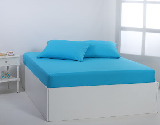 Silk Fashion Σεντόνι Μονό 165x267εκ. River Blue
