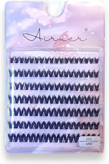 Airuer Eye Individual Lashes – Μεμονωμένες Βλεφαρίδες Τουφάκια 84pcs D03 3sizes Mix