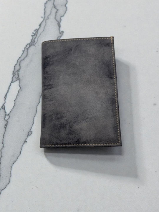 Leather Men's Wallet Classic Gray