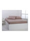 Silk Fashion Sheet Super-Double with Elastic 165x200+35cm. Mashroom