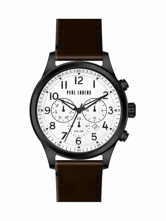 Paul Lorens Мъжки Часовник 46mm На Батерия с Ка...