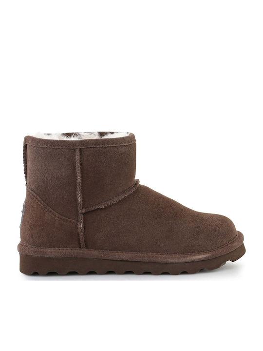 Bearpaw Alyssa Γυναικεία Μποτάκια με Γούνα Καφέ