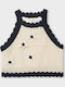 Kids' Crop Top Sleeveless Beige