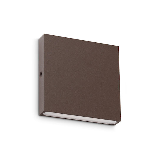 Ideal Lux Wall-Mounted Outdoor Lighting Ceiling Lamp LED IP65 with Warm White Light 8x8x8cm