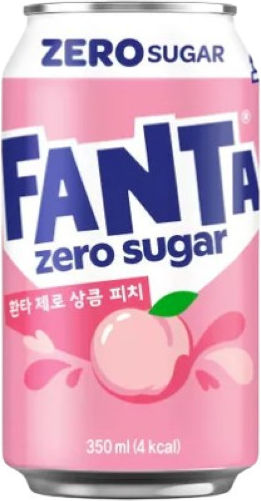 Fanta Αναψυκτικό Ροδάκινο με Ανθρακικό, Χωρίς Ζάχαρη 350ml