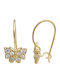 Kids Earrings Pendants Butterflies from Gold 9K