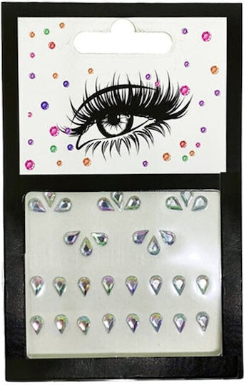 White Strass Face & Eye Stickers Beauty Hall