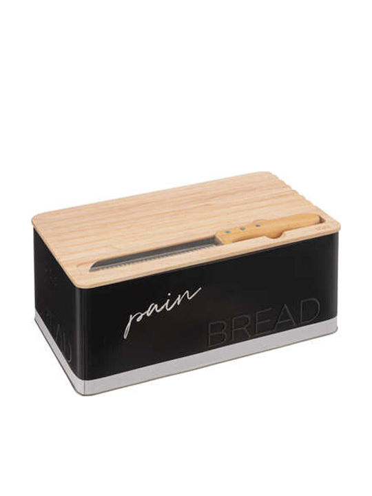 Marva Bread Box Black 33x20x15cm