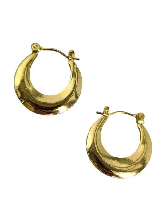 FantazyStores Earrings Hoops made of Steel Gold Plated