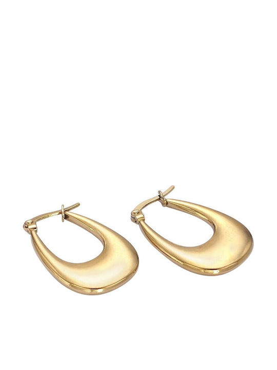 FantazyStores Earrings Hoops made of Steel Gold Plated