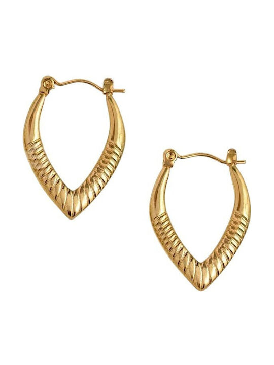 FantazyStores Earrings Hoops made of Steel Gold Plated