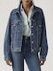 Trucker Γυναικείο Μπουφάν για Χειμώνα Dark Wash