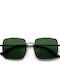 Red Raven Venomous Women's Sunglasses with Black Frame and Green Polarized Lenses