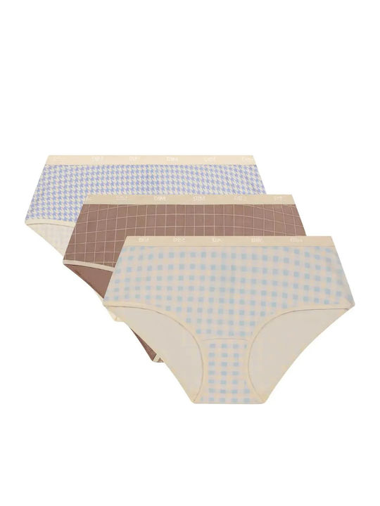 Dim Βαμβακερά Γυναικεία Boxer 3Pack Μπεζ