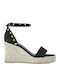 Women's Suede Platform Espadrilles Brown