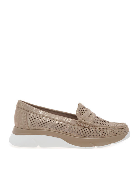 Seven Women's Loafers in Gold Color