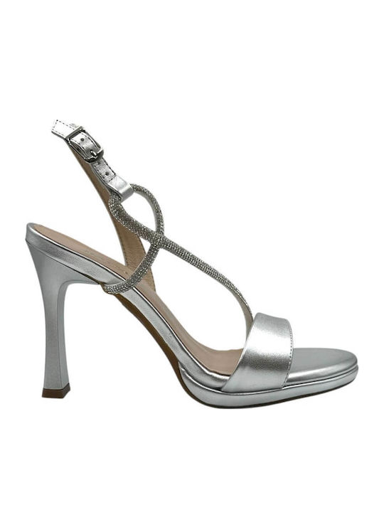 Ragazza Leather Sandals Silver
