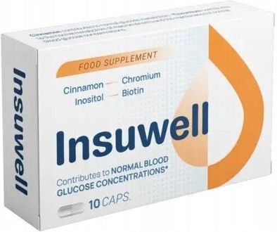 Ngs Insuwell Dietary Supplement 10 Capsules Cinnamon