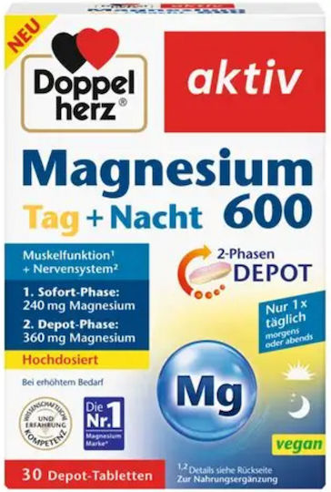 Doppel Herz Aktiv Magnesium Day & Night Depot 60 Tablets 600mg